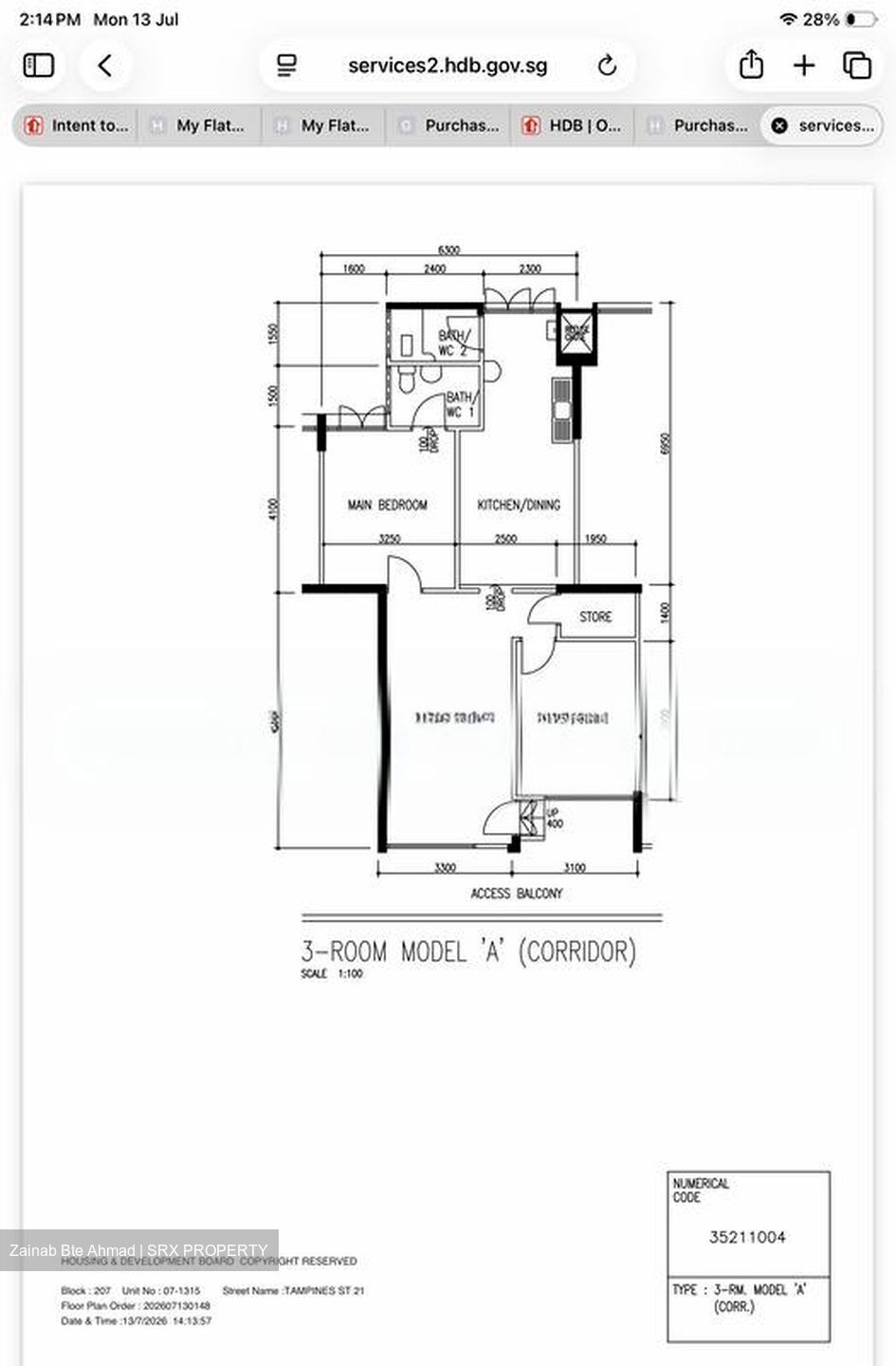 Blk 207 Tampines Street 21 (Tampines), HDB 3 Rooms #585021371